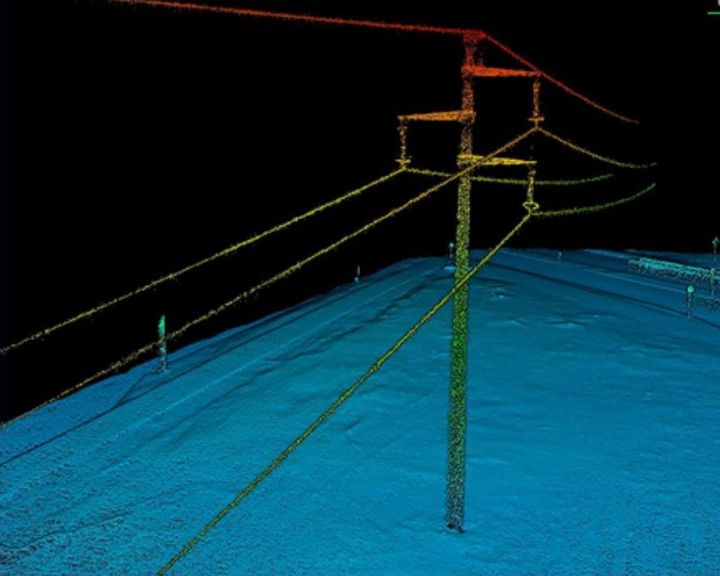 Nube LiDAR de línea de media tensión — NQN Survey